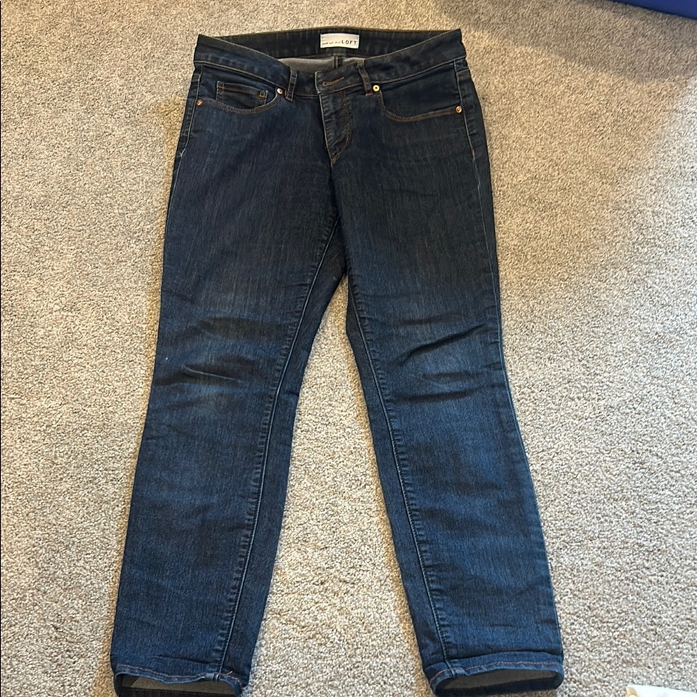 LOFT Blue Skinny Jeans Classic Denim